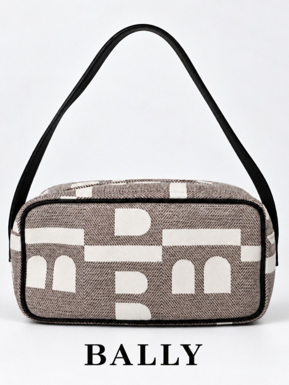 Bally Monogram Jacquard Petite Shoulder Bag Brown Cream – Quiet Luxury